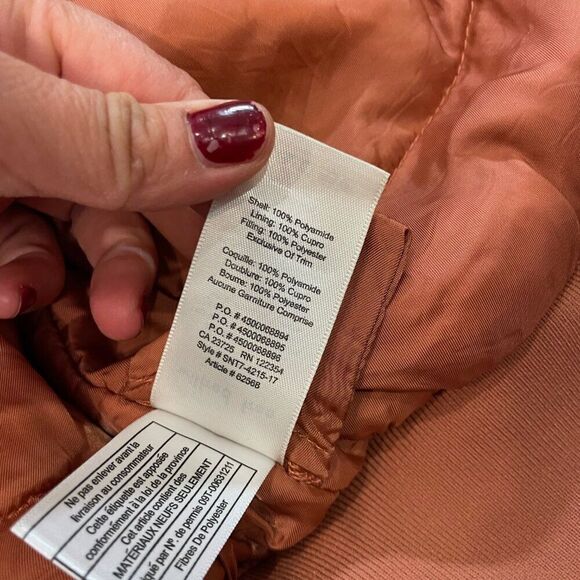 WILFRED FREE Aritzia Crop Aviator Bomber Jacket in Cognac XS Puff Fall Jacket - Picture 5 of 14